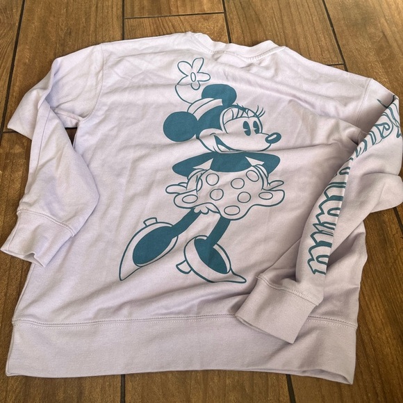 Disneyland Mickey and Minnie Mouse Pastel Pullover Sweatshirt XS - Picture 4 of 4